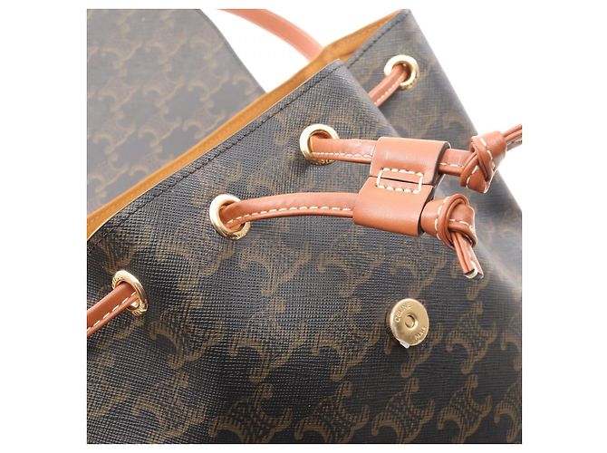 Céline Celine Bonnie Triomphe Rucksack aus PVC-beschichtetem Canvas und Leder - Ansicht 6