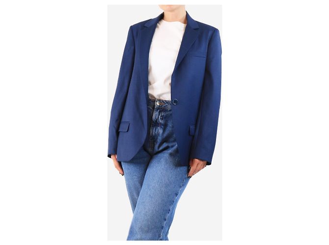 Indress Dunkelblaue Wolljacke - Größe UK 8 - Ansicht 3