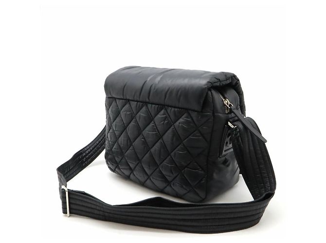 Borsa a spalla in nylon matelassé Coco Cocoon di Chanel Nero - vista 2