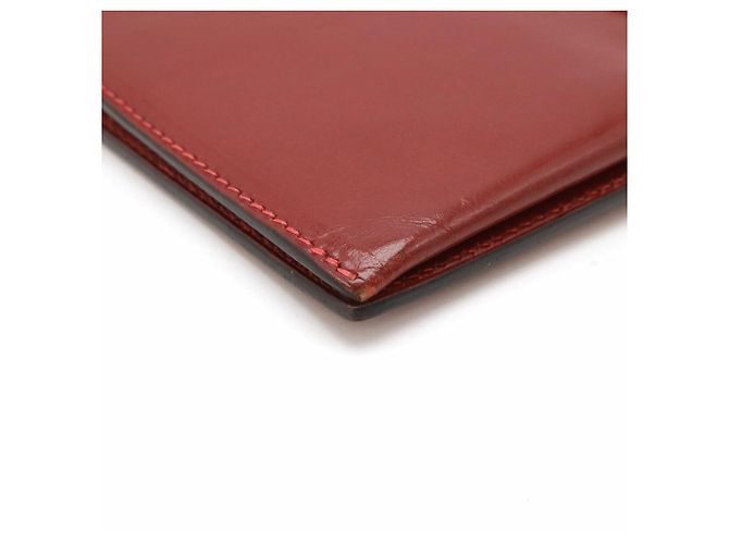 Cartera larga de cuero Béarn de Hermès Castaño Burdeos - vista 3