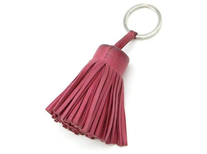 Hermès Leder-Schlüsselanhänger Hermes Carmen Pink - Ansicht 2