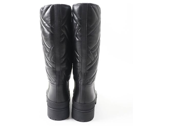 Hermès Hermes Fuji Ex Libris Lederstiefel schwarz 36.5 - Ansicht 3