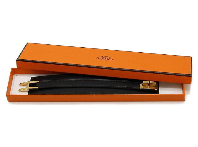 Hermès Drag Lederarmband Schwarz - Ansicht 7