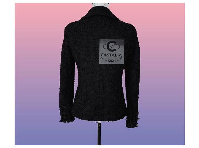 Chanel Neue Schwarze Tweed Arctic Reverie Jacke 38 FR - Ansicht 14