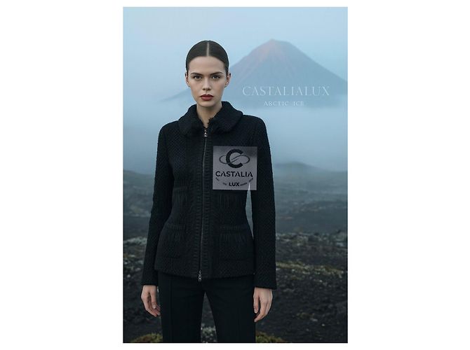 Chanel Neue Schwarze Tweed Arctic Reverie Jacke 38 FR - Ansicht 2
