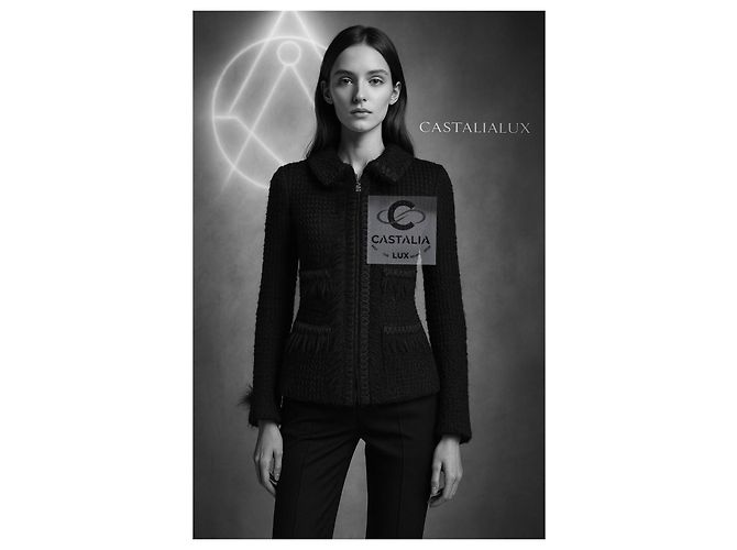 Chanel Neue Schwarze Tweed Arctic Reverie Jacke 38 FR - Ansicht 3