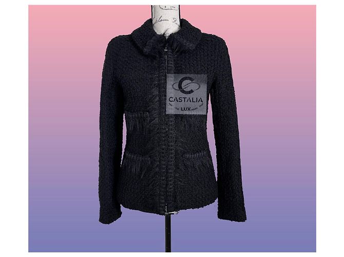 Chanel Neue Schwarze Tweed Arctic Reverie Jacke 38 FR - Ansicht 4
