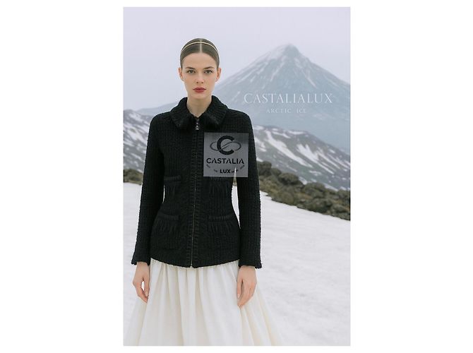 Chanel Neue Schwarze Tweed Arctic Reverie Jacke 38 FR - Ansicht 6