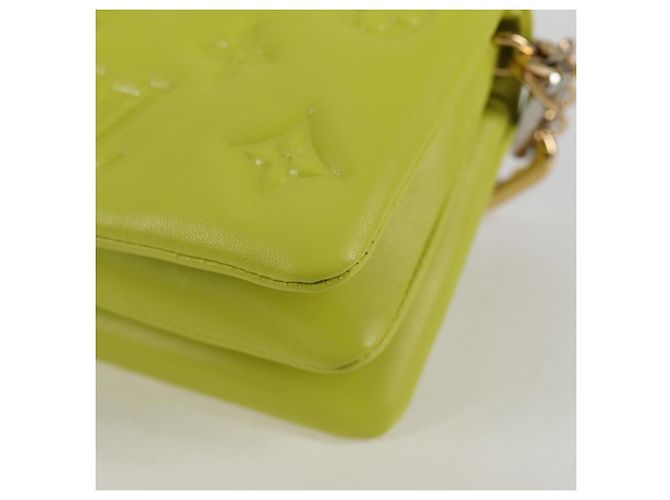 LOUIS VUITTON Monogram Emboss Coussin Borsa Cintura Borsa in Pelle 2way LV Auth 121504SM Giallo - vista 17