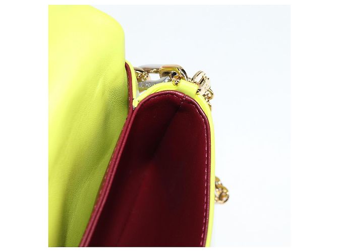 LOUIS VUITTON Monogram Emboss Coussin Borsa Cintura Borsa in Pelle 2way LV Auth 121504SM Giallo - vista 22