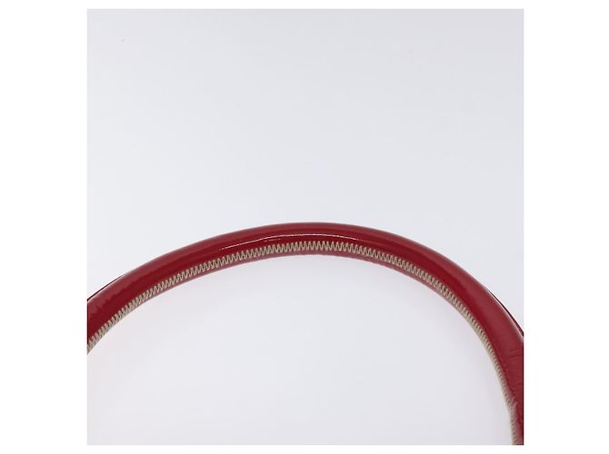 PRADA Borsa a Mano Smalto Rosso Argento Auth BA2814 - vista 14