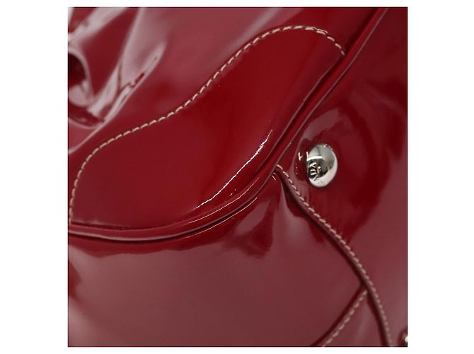 PRADA Borsa a Mano Smalto Rosso Argento Auth BA2814 - vista 17