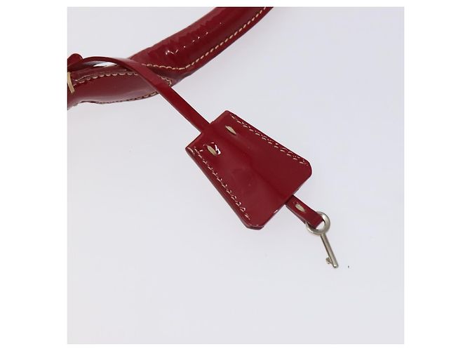 PRADA Borsa a Mano Smalto Rosso Argento Auth BA2814 - vista 9