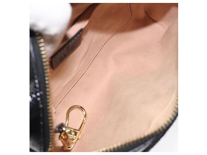 Borsa a spalla GUCCI Ofdea Sherry Line in suede blu navy e oro 517350 Auth BA2925 D'oro - vista 11