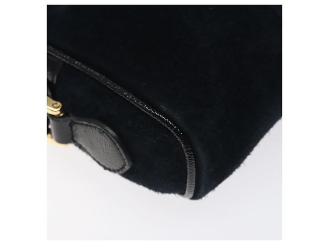 Borsa a spalla GUCCI Ofdea Sherry Line in suede blu navy e oro 517350 Auth BA2925 D'oro - vista 16