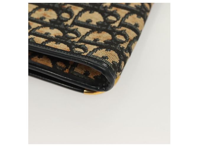 Borsa a spalla in tela Trotter Christian Dior blu navy oro Auth BA2763 D'oro - vista 14