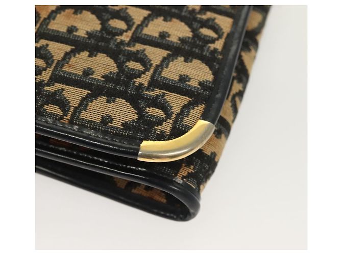 Borsa a spalla in tela Trotter Christian Dior blu navy oro Auth BA2763 D'oro - vista 16