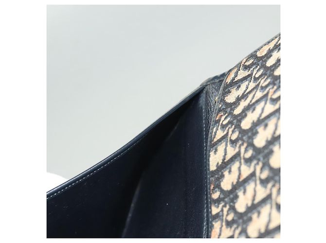Borsa a spalla in tela Trotter Christian Dior blu navy oro Auth BA2763 D'oro - vista 17