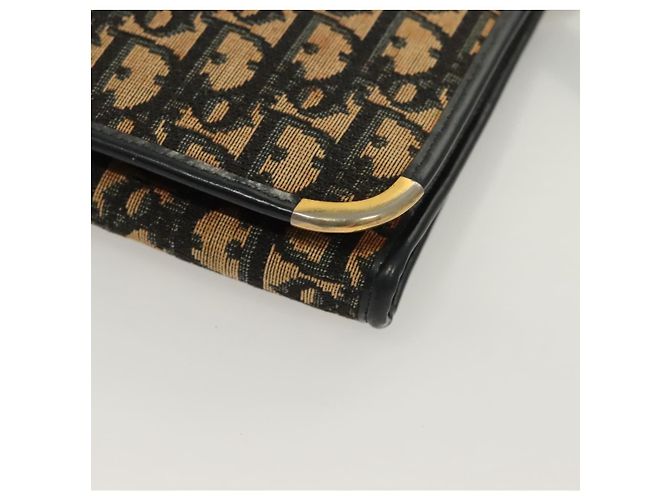 Borsa a spalla in tela Trotter Christian Dior blu navy oro Auth BA2763 D'oro - vista 9