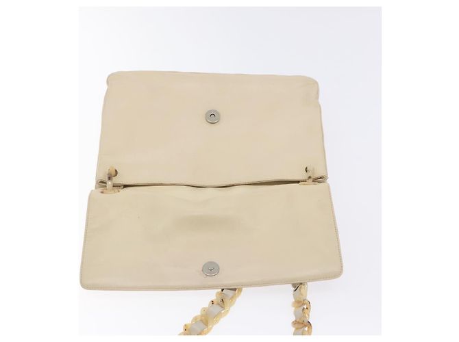Prada Borsa a spalla in pelle beige Auth kk506 - vista 10