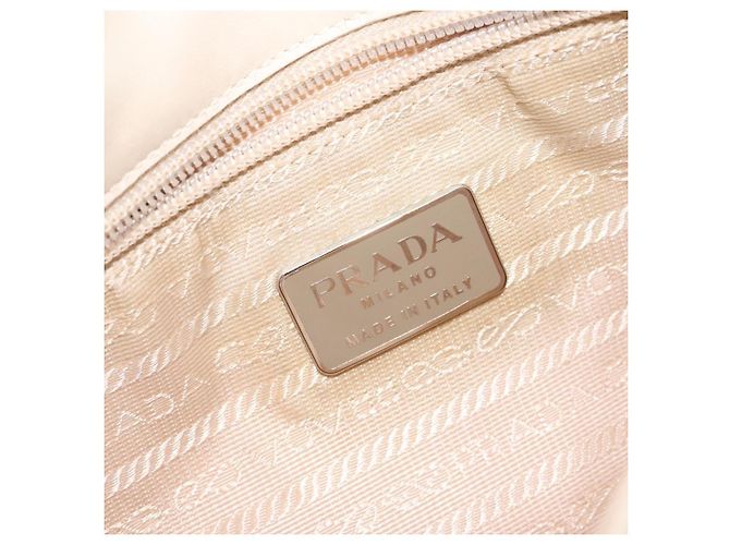 Prada Borsa a spalla in pelle beige Auth kk506 - vista 17