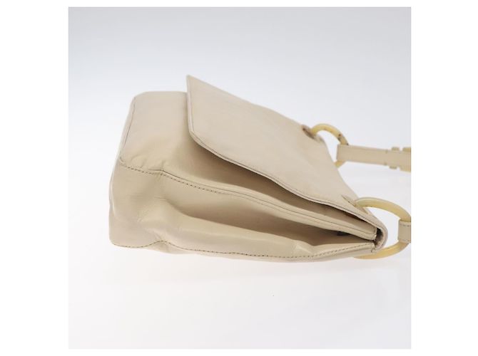 Prada Borsa a spalla in pelle beige Auth kk506 - vista 3