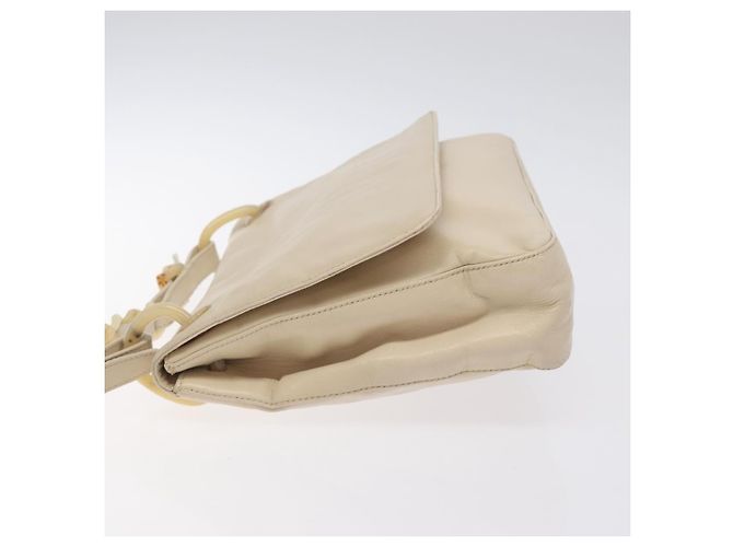 Prada Borsa a spalla in pelle beige Auth kk506 - vista 4