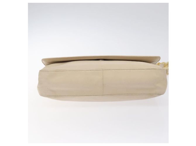 Prada Borsa a spalla in pelle beige Auth kk506 - vista 5