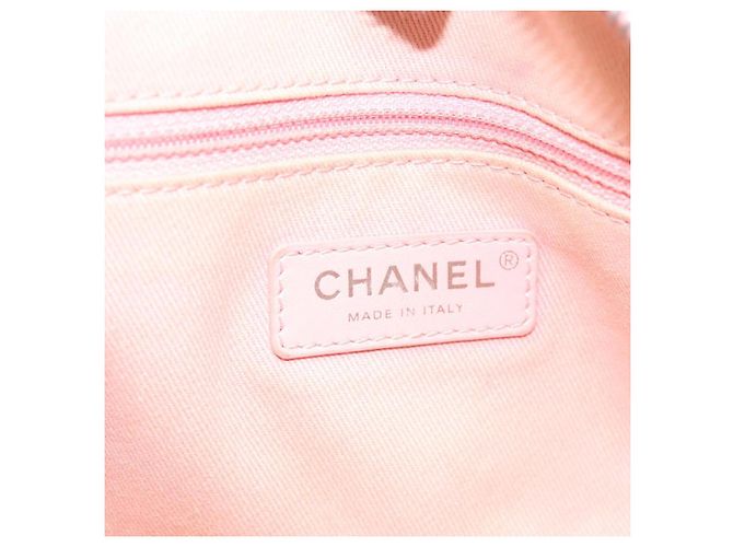 CHANEL Borsa a Mano in Tela e Pelle 2 in 1 Rosa Argento CC Auth BA2930 - vista 11