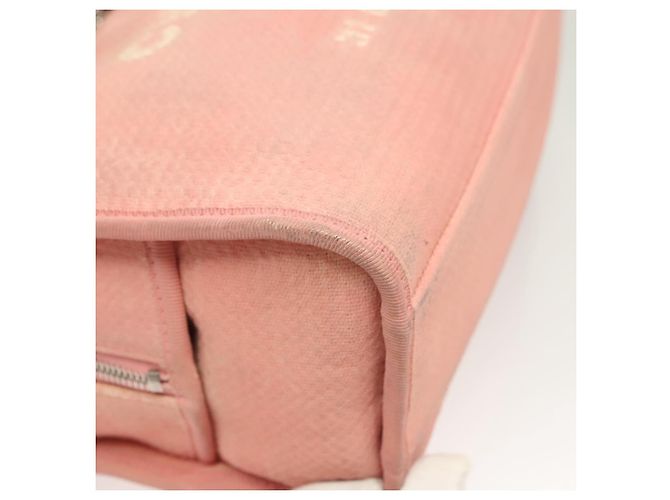 CHANEL Borsa a Mano in Tela e Pelle 2 in 1 Rosa Argento CC Auth BA2930 - vista 15