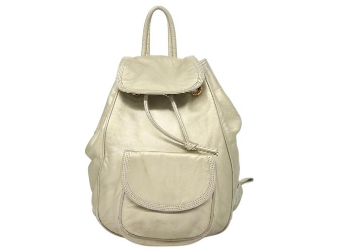 LOEWE Rucksack Leder Gold Auth mr1333 Golden - Ansicht 13