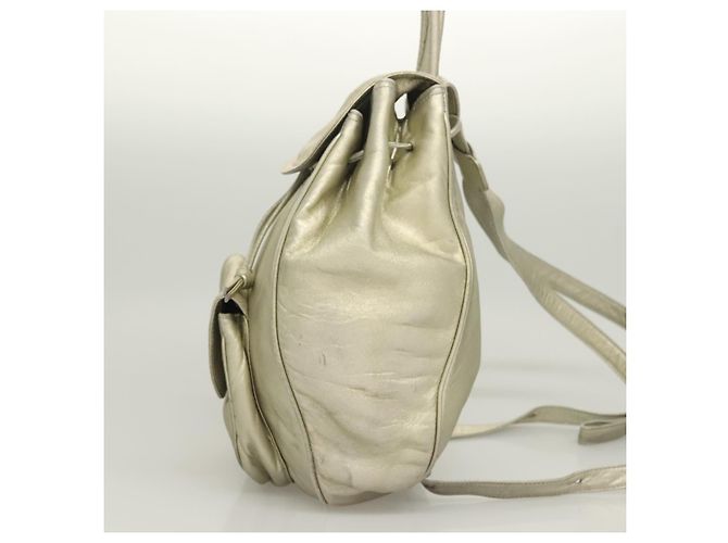 LOEWE Rucksack Leder Gold Auth mr1333 Golden - Ansicht 3