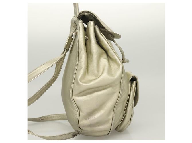 LOEWE Rucksack Leder Gold Auth mr1333 Golden - Ansicht 4