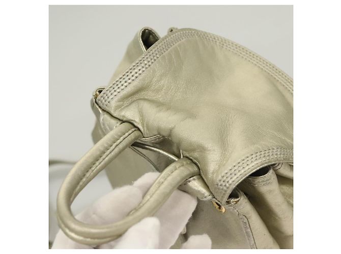 LOEWE Rucksack Leder Gold Auth mr1333 Golden - Ansicht 6