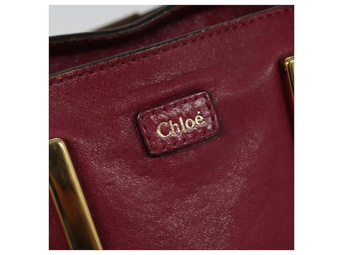 Chloé Etel Borsa a Mano in Pelle 2 vie Rosa Oro Auth BA2946 D'oro - vista 17