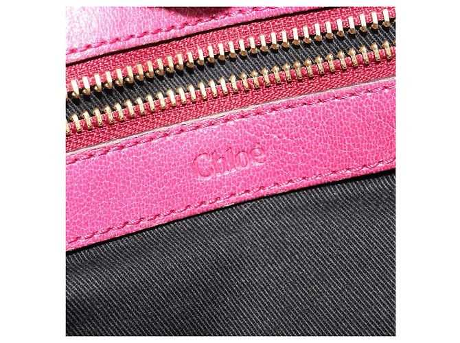Chloé Etel Borsa a Mano in Pelle 2 vie Rosa Oro Auth BA2946 D'oro - vista 18