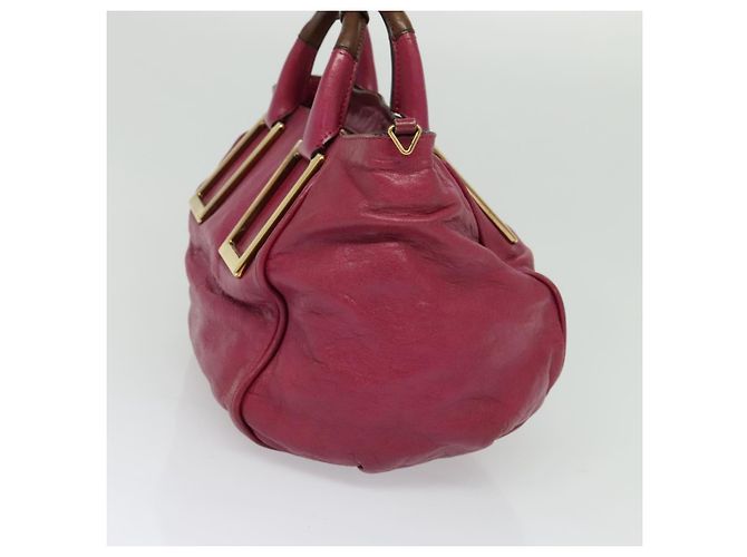 Chloé Etel Borsa a Mano in Pelle 2 vie Rosa Oro Auth BA2946 D'oro - vista 3