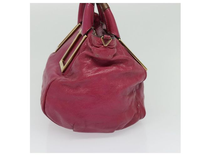 Chloé Etel Borsa a Mano in Pelle 2 vie Rosa Oro Auth BA2946 D'oro - vista 4