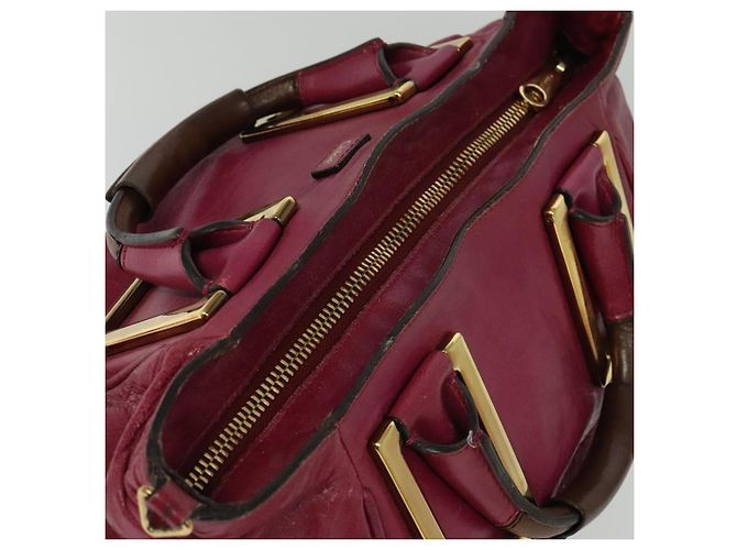 Chloé Etel Borsa a Mano in Pelle 2 vie Rosa Oro Auth BA2946 D'oro - vista 6