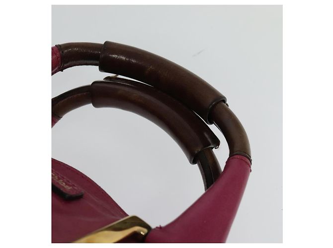 Chloé Etel Borsa a Mano in Pelle 2 vie Rosa Oro Auth BA2946 D'oro - vista 8