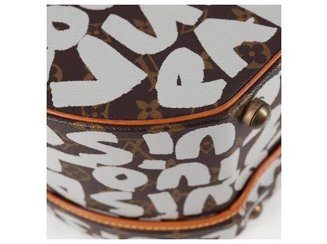 LOUIS VUITTON Monogram Graffiti Boite Shapo Bianco M92186 LV Auth 121505SV Monogramma - vista 17