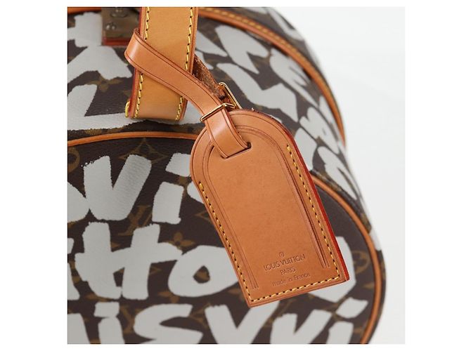LOUIS VUITTON Monogram Graffiti Boite Shapo Bianco M92186 LV Auth 121505SV Monogramma - vista 19