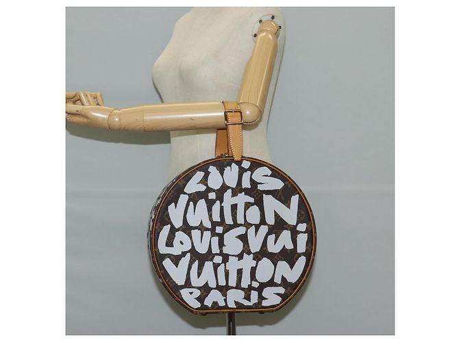 LOUIS VUITTON Monogram Graffiti Boite Shapo Bianco M92186 LV Auth 121505SV Monogramma - vista 26