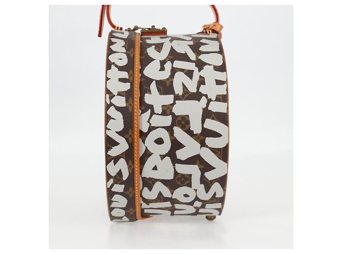 LOUIS VUITTON Monogram Graffiti Boite Shapo Bianco M92186 LV Auth 121505SV Monogramma - vista 3