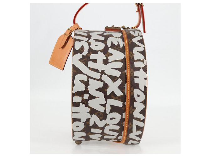 LOUIS VUITTON Monogram Graffiti Boite Shapo Bianco M92186 LV Auth 121505SV Monogramma - vista 4