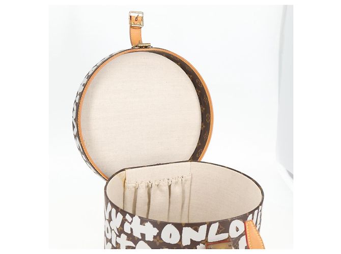 LOUIS VUITTON Monogram Graffiti Boite Shapo Bianco M92186 LV Auth 121505SV Monogramma - vista 8