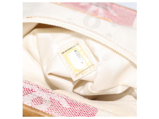 CHANEL Borsa a mano in tela beige oro CC Auth 122428V D'oro - vista 10