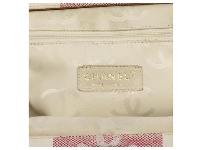 CHANEL Borsa a mano in tela beige oro CC Auth 122428V D'oro - vista 18