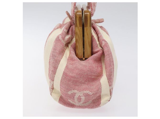 CHANEL Borsa a mano in tela beige oro CC Auth 122428V D'oro - vista 3