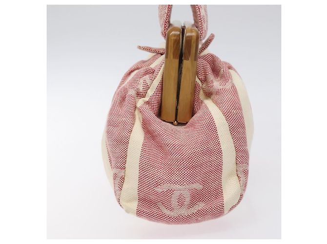 CHANEL Borsa a mano in tela beige oro CC Auth 122428V D'oro - vista 4
